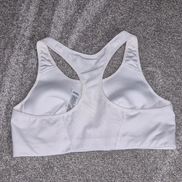 Nike Women's White and Black Sports Bra - Picture 2 of 6